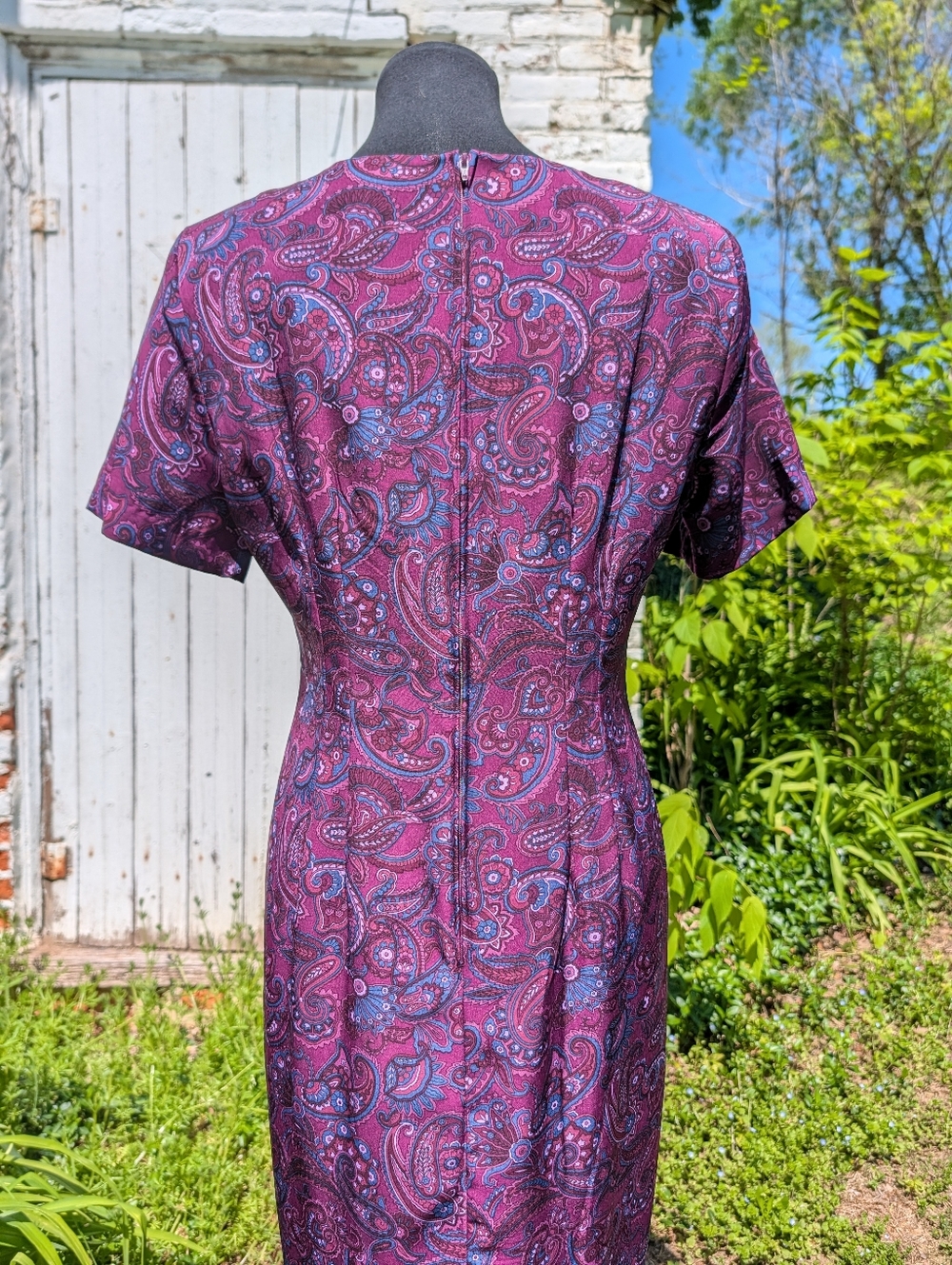 Purple Paisley Maxi Dress - Picture 4 of 4